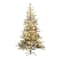 7ft. Pre-Lit Flocked Woodland Fir Artificial Christmas Tree, Warm White LED Lights